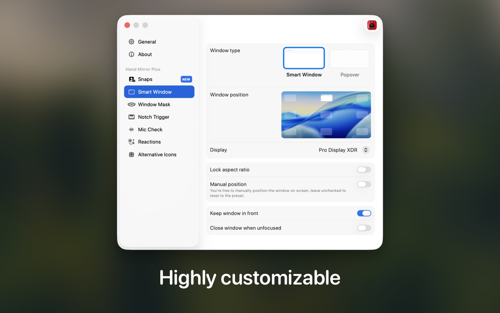 Screenshot of Hand Mirror